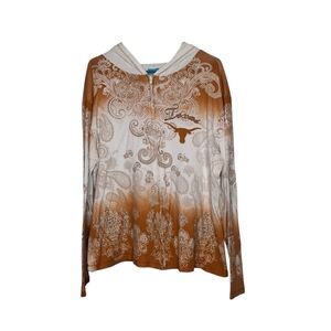 P Michael Women's Full-Zip Hoodie University of Texas Longhorns UT Size 3X